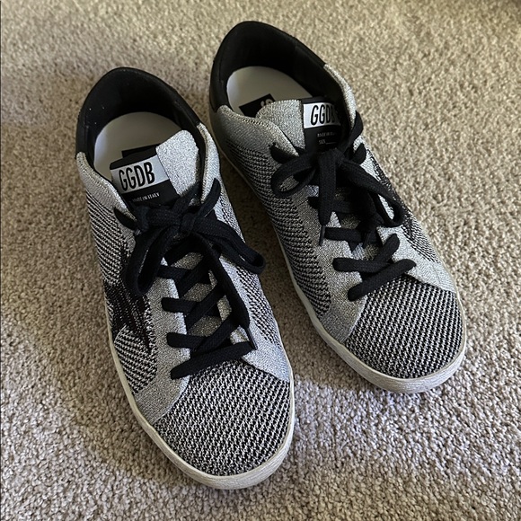 Golden Goose Black and Silver Size 8